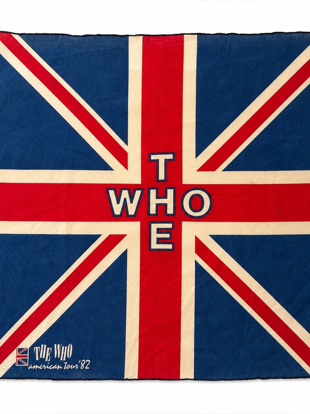 The Who 1982 American Tour Union Jack Scarf Mod 20x20